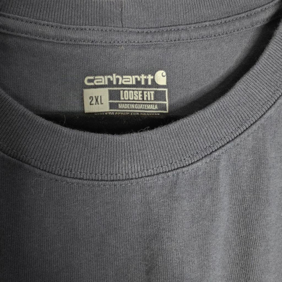 Carhartt Long Sleeve Tee XXL Gray Blue Dog Graphic - Picture 6 of 6